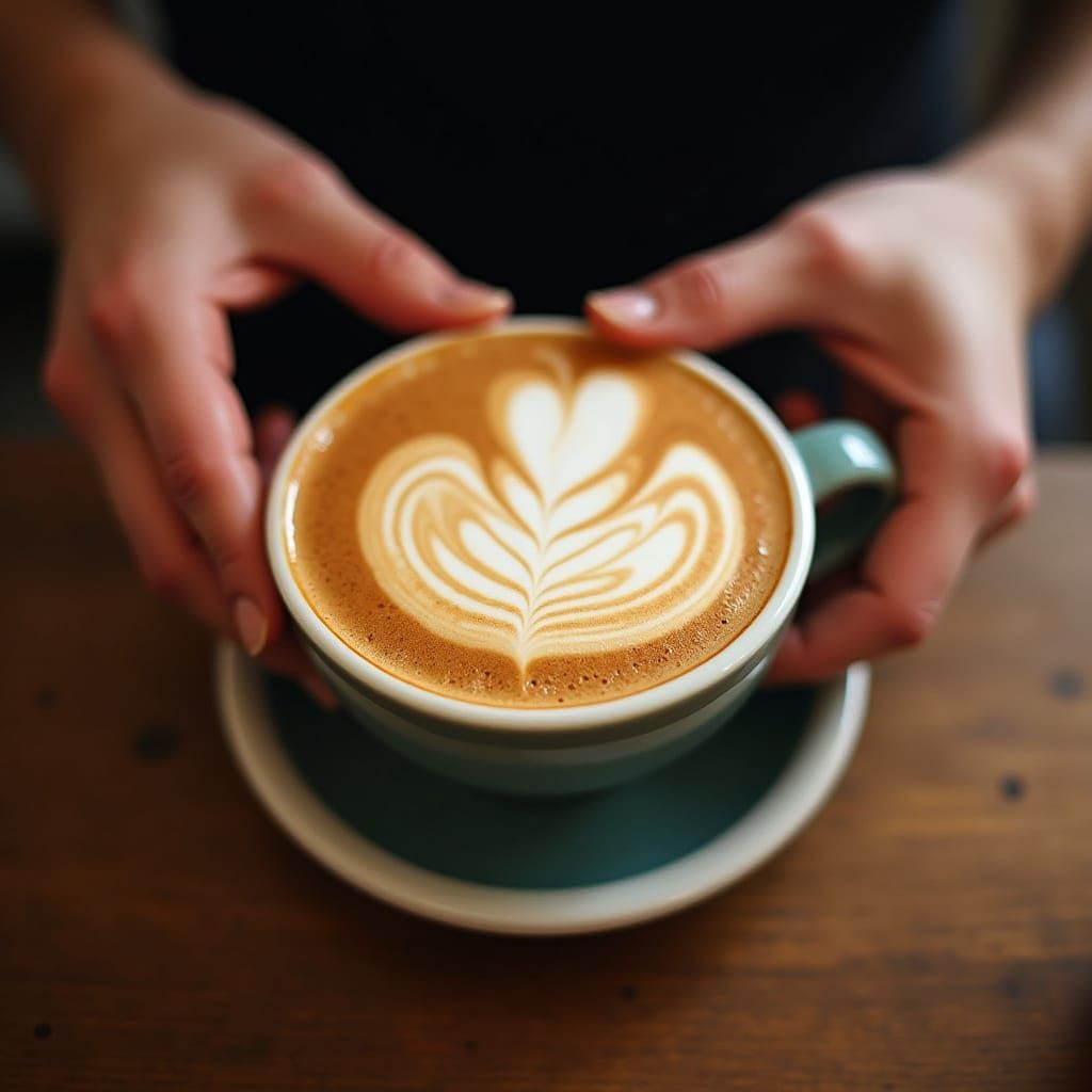 Whimsical Cappuccino Foam Art in Vibrant Colors