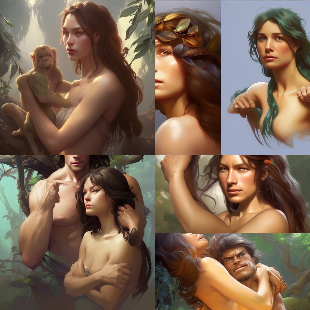 Jane and Tarzan Across Cultures: Detailed Portrait