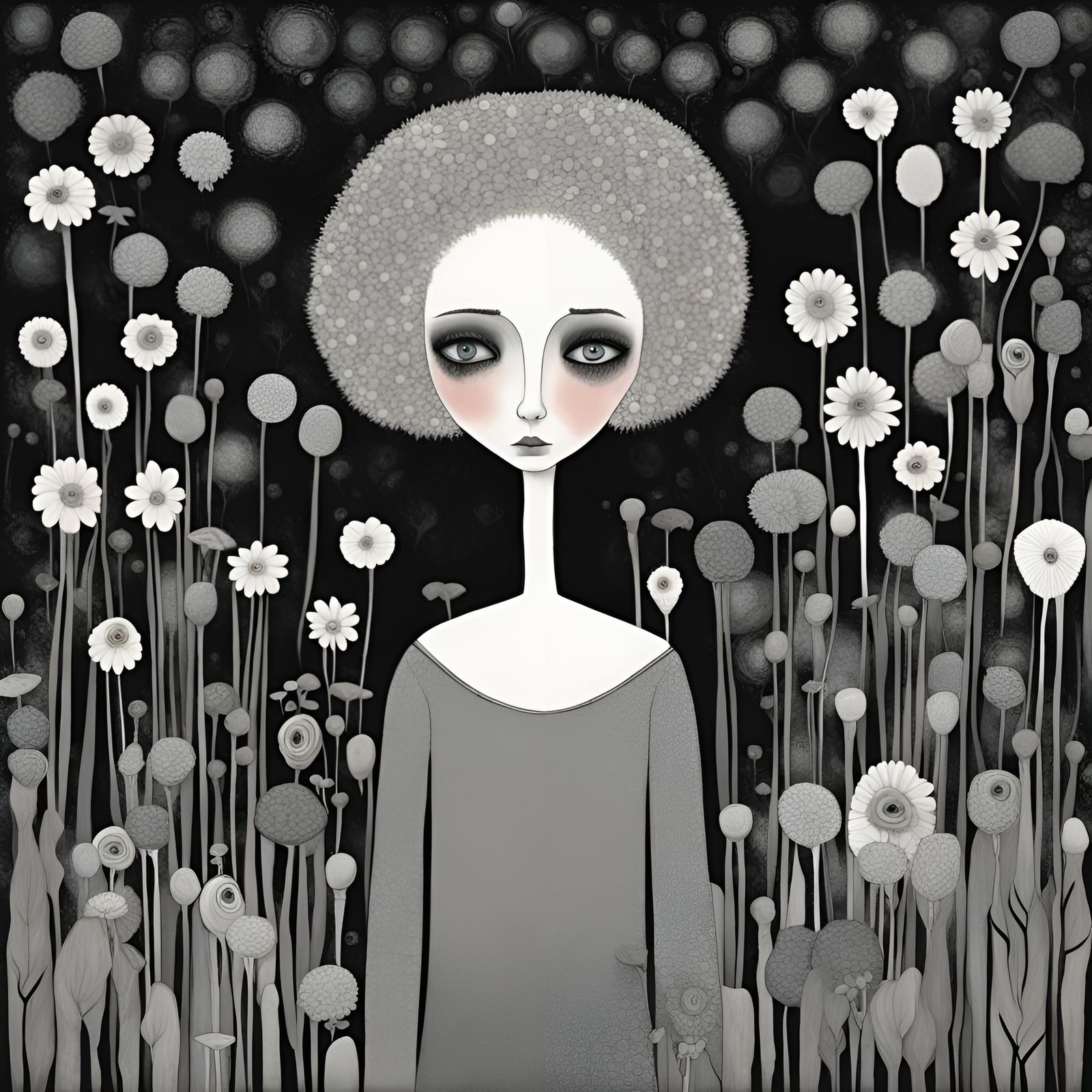 Sad Woman in Comic Book Art Style