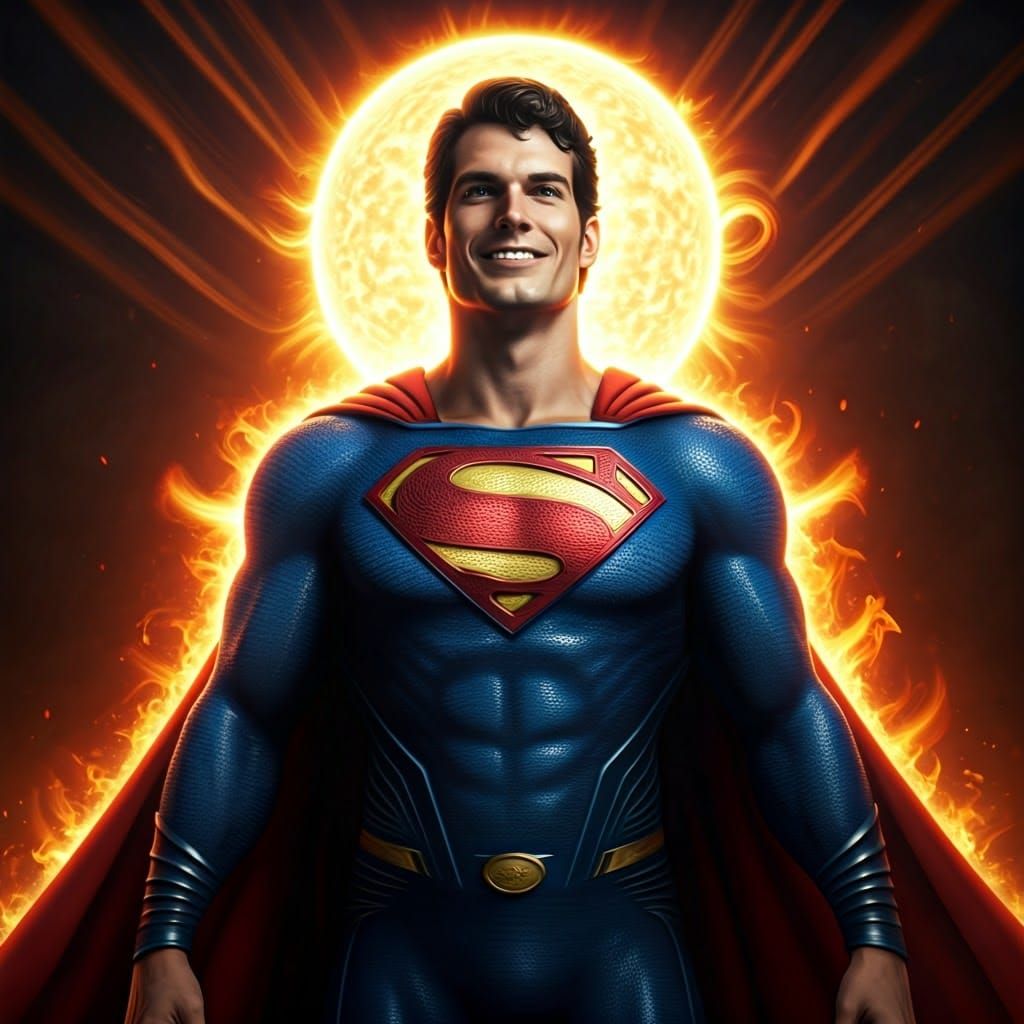 Hyperrealistic Superman Bursts from the Sun