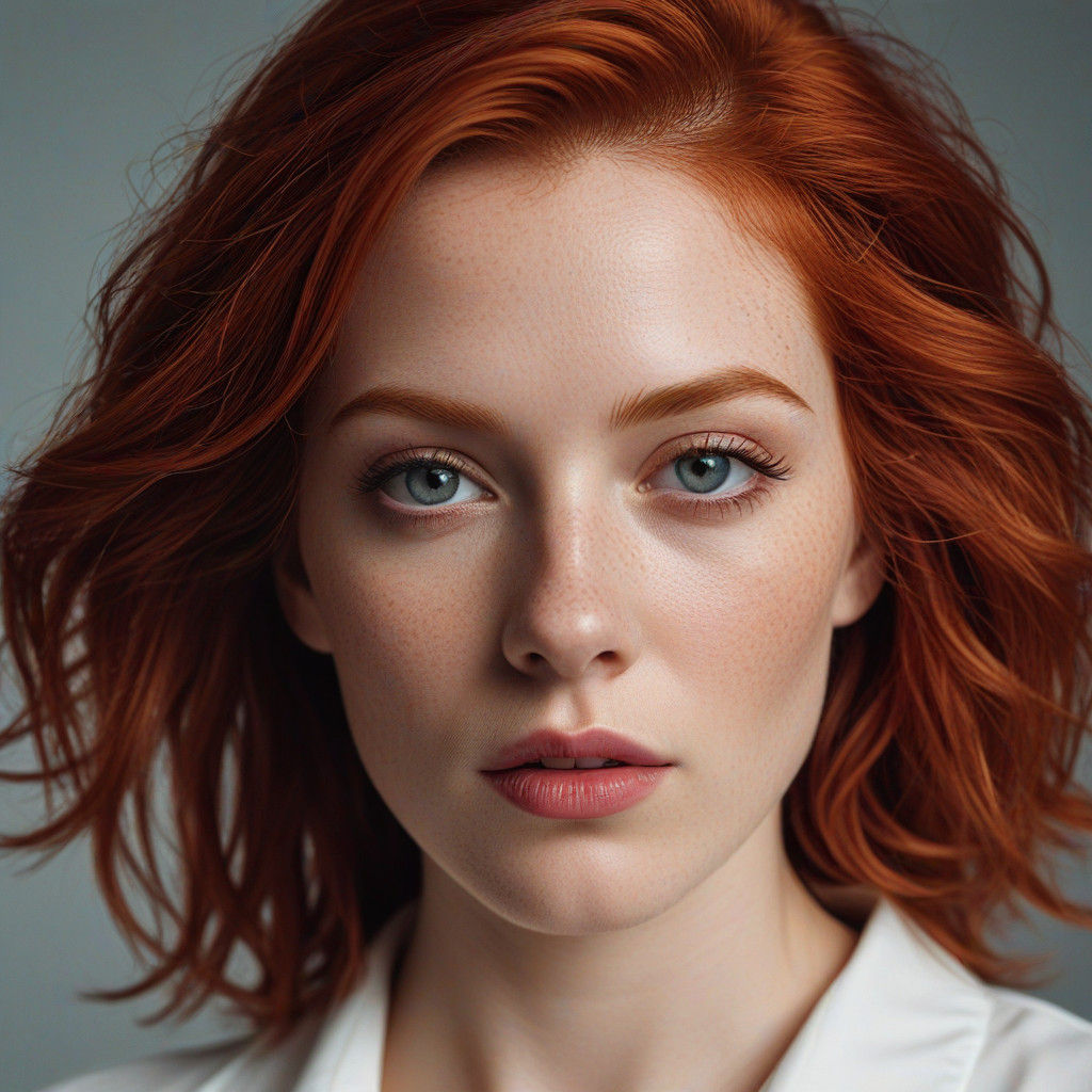 Stunning Redhead in Hyper-Realistic Portrait Photography