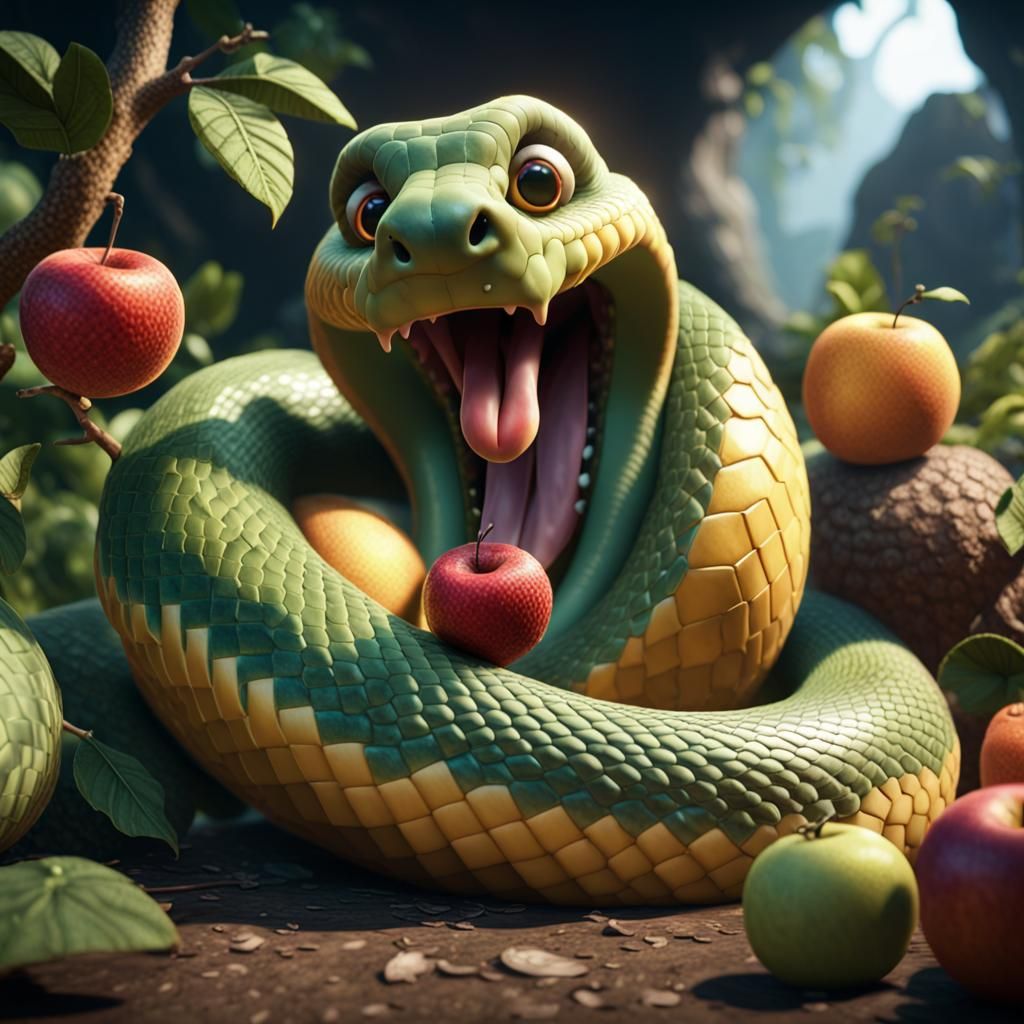Fuzzy Snakes Ignore Giant Fruit in Denmark