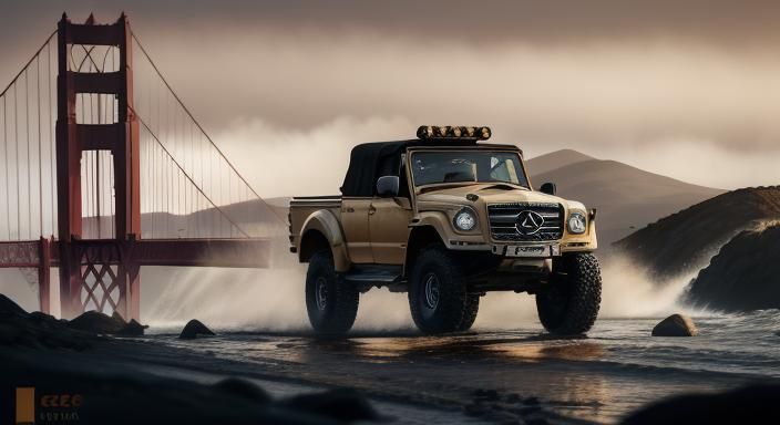 Kangaroo Drives Mercedes on Golden Gate Bridge