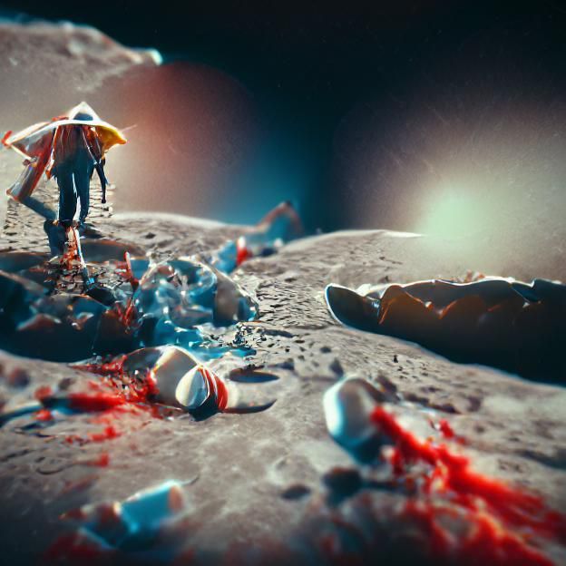 Astronaut Stranded on Moon in 8K 3D