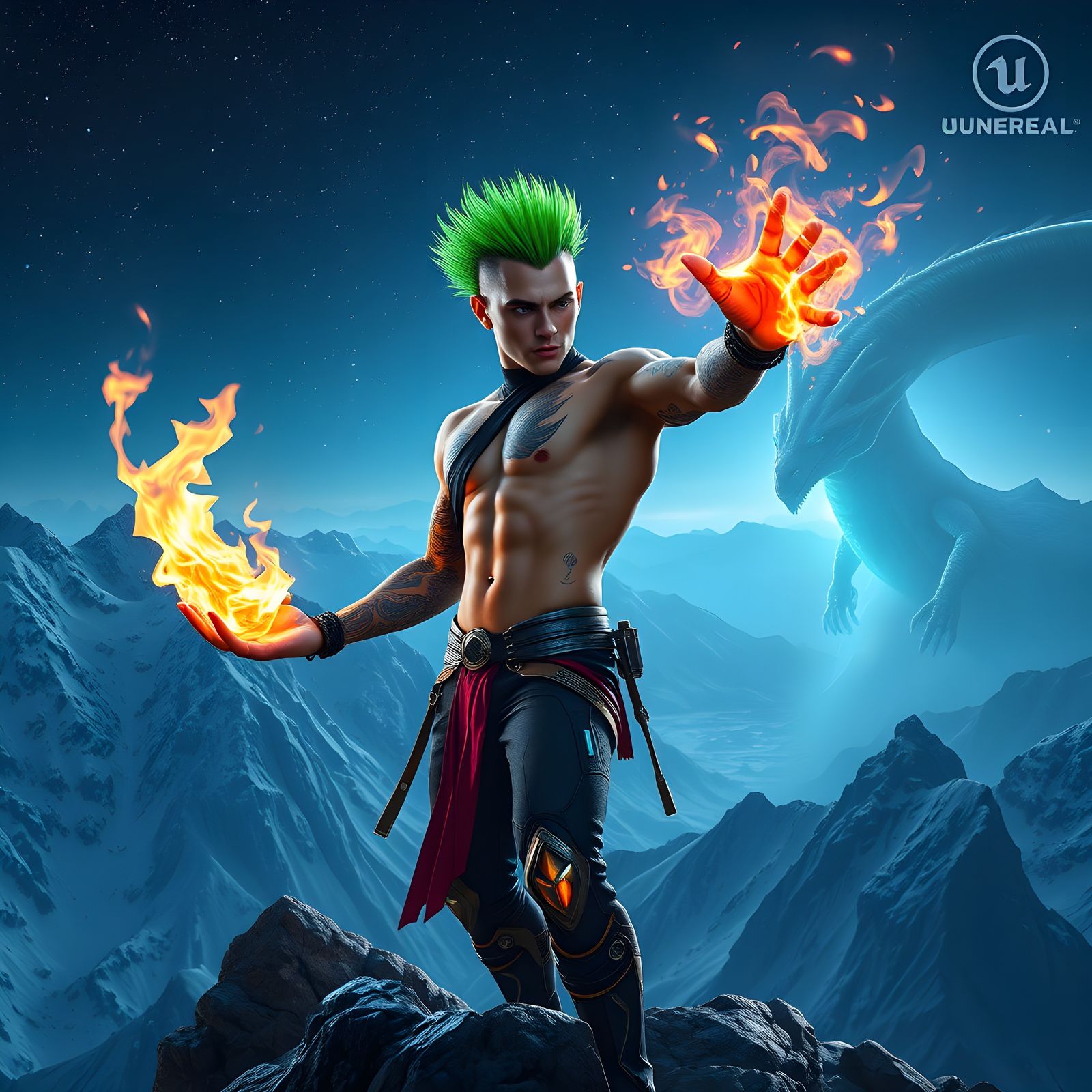 Elemental Hero Duel Under Starry Skies