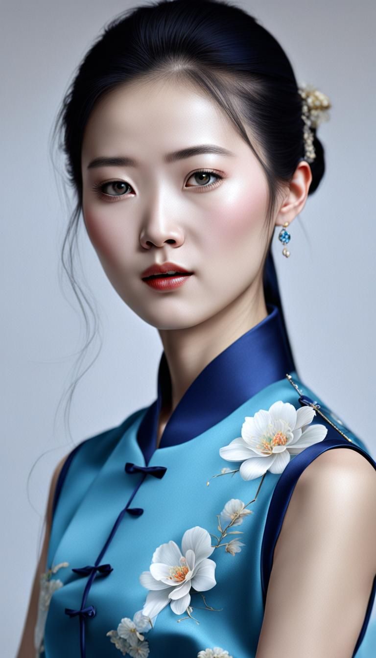 Hyperrealistic Portrait of a Gorgeous Chinese Woman