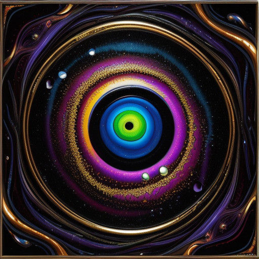 Surreal Glass Wonderland with Swirling Colors and Light