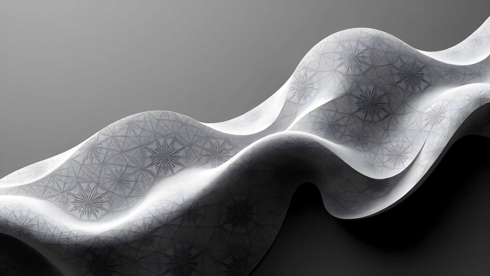 Abstract Vector Fractal with Zentangle and 3D Shading