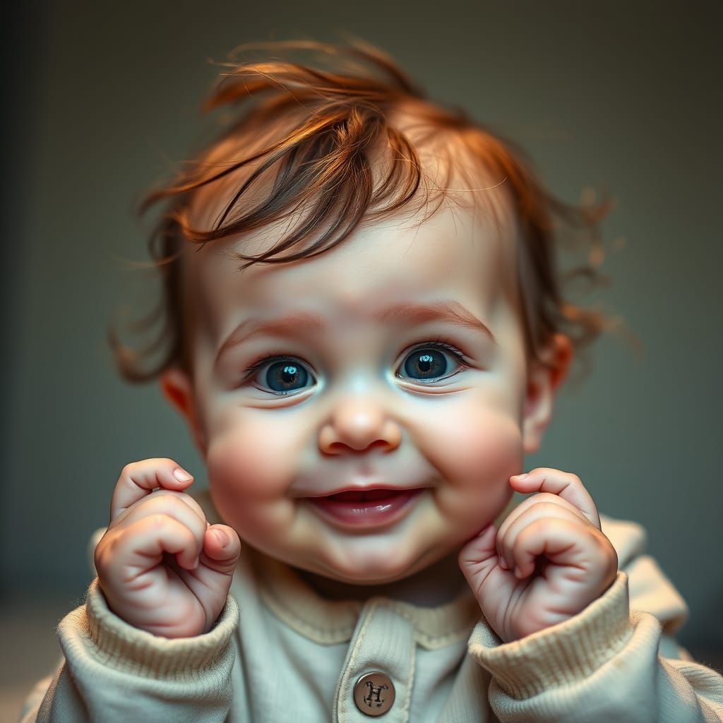 Chubby Cheeked Baby with Sparkling Eyes