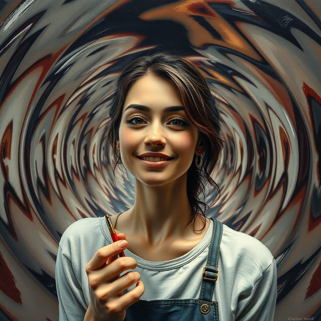 Infinite Reflections: Escher-Inspired Digital Painting