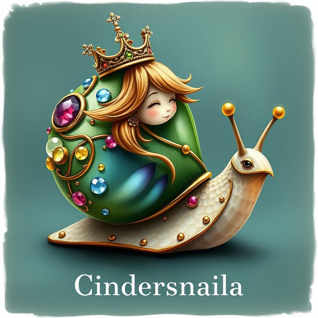 Gems and Glass: Snail Princess Illustration