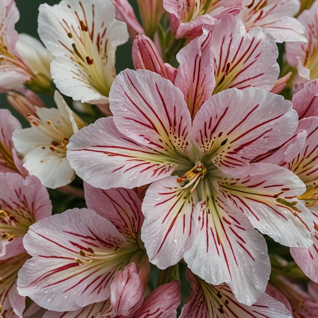 Alstroemeria Flower: Extreme Close-Up Photography