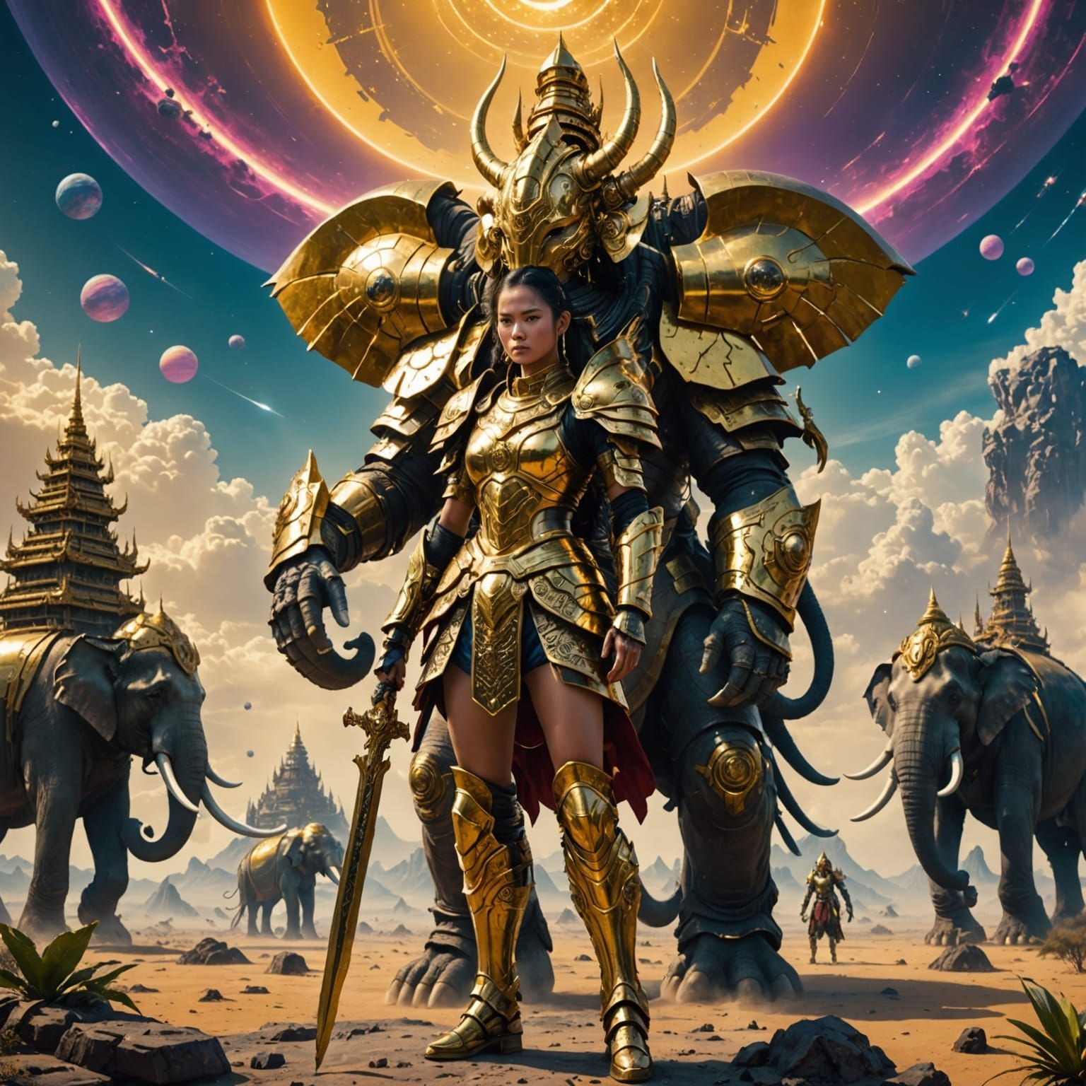 Ancient Thai Warrior Goddess on an Alien Planet