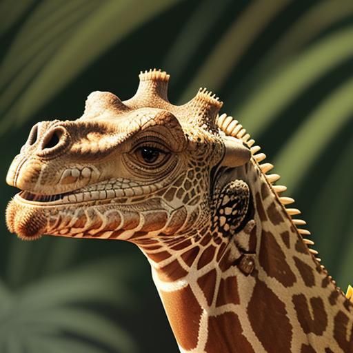 Giraffe Iguana: An AI-Generated Hybrid