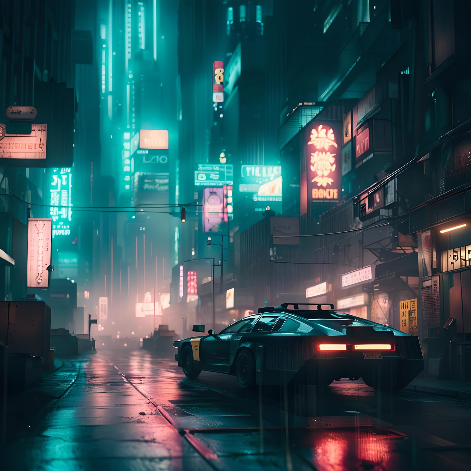 Cyberpunk Cityscape in Blade Runner Style