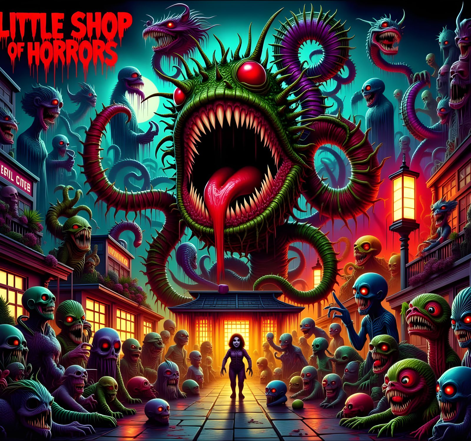 Audrey II Demands "Feed Me Seymour!" Poster Remake