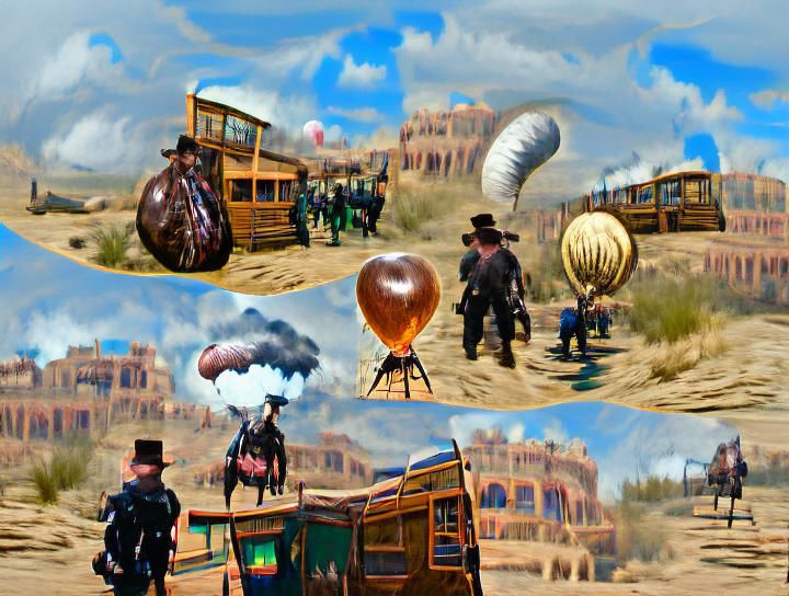 Steampunk Wild West Wasteland: Dirigibles and Dusty Saloons