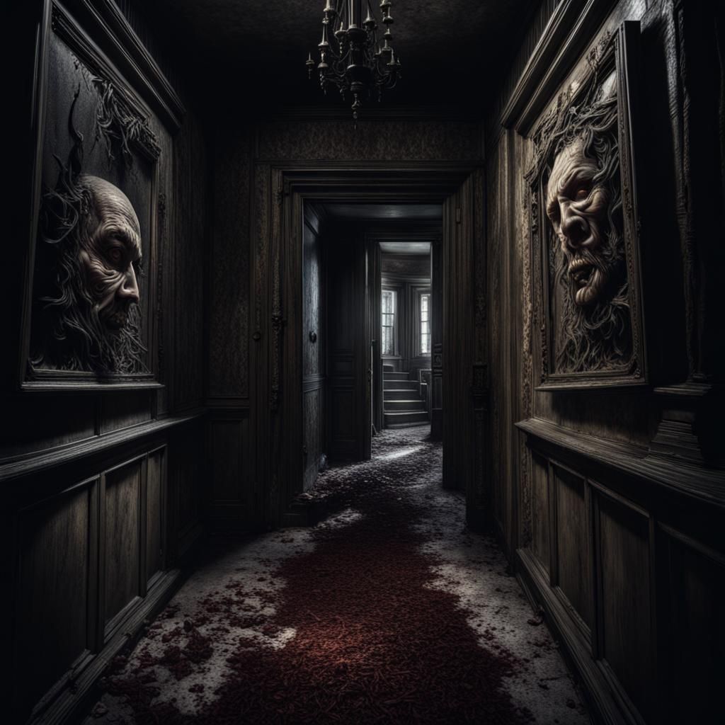 Horror Scene in Hyperrealistic Style