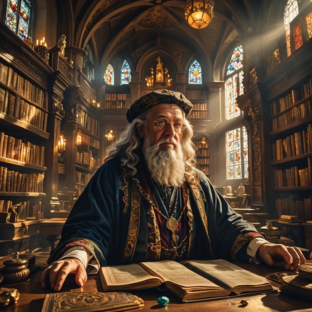 Baroque Fantasy Portrait of Wizard Franklin