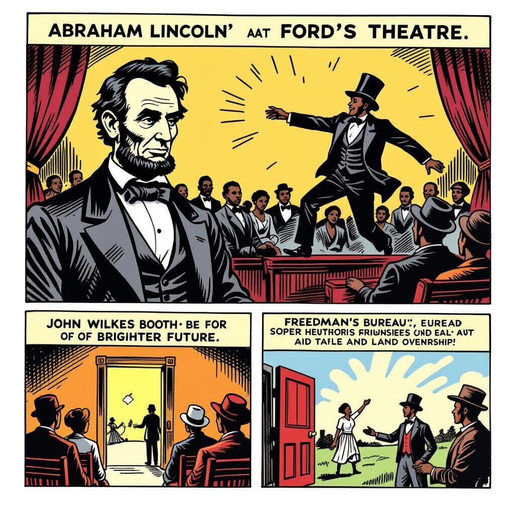 Comic Strip Series: Lincoln's Assassination, Reconstruction,...