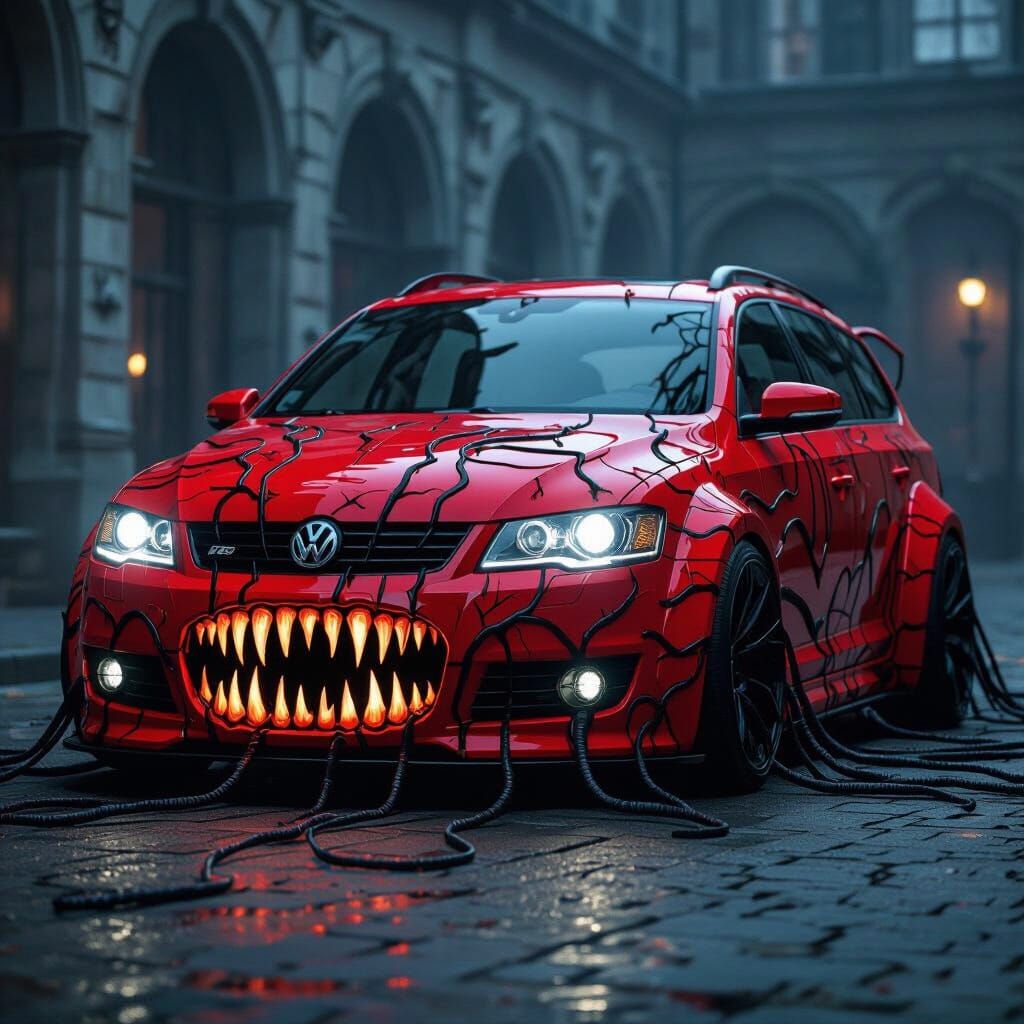 Venomous VW Passat: Symbiotic Transformation in Dark Fantasy...