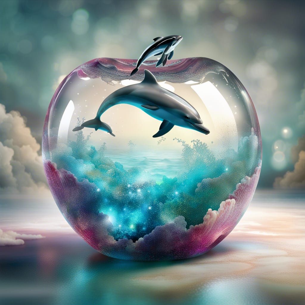 Dolphins in an apple!