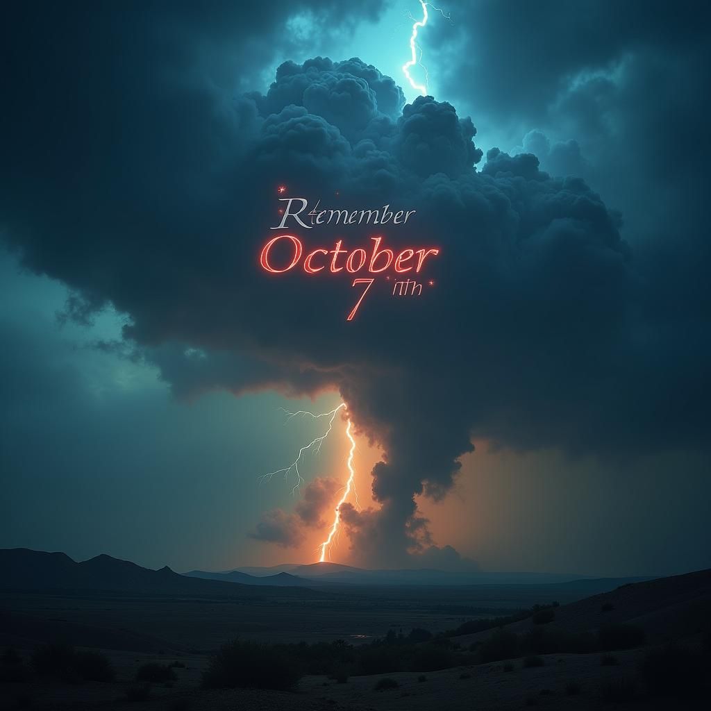 Stormy Sky Weeps Over Israel in Hyperrealism