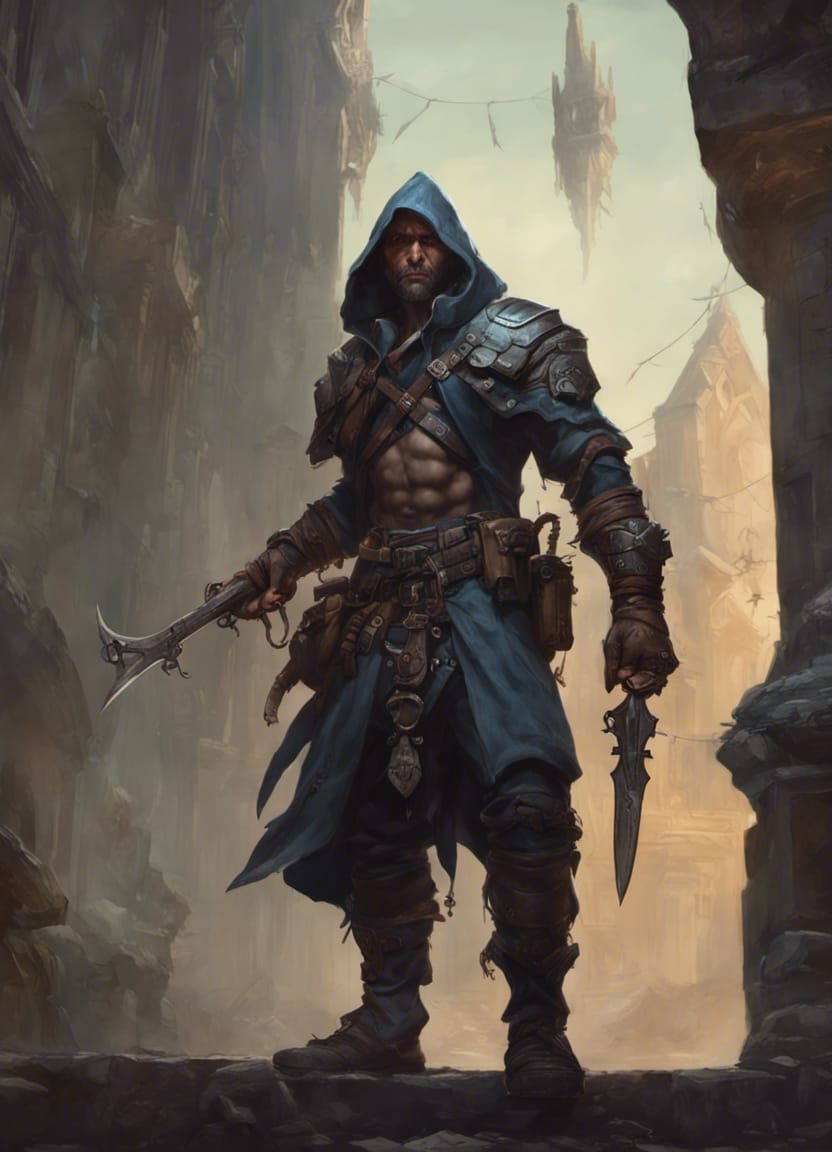 Kobold Thief Mercenary in Dark Fantasy Style