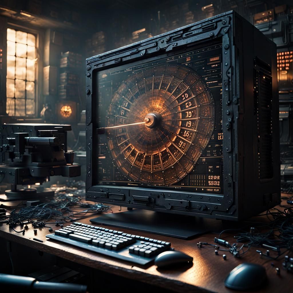 Apocalyptic Countdown Display in Dark Fantasy Style