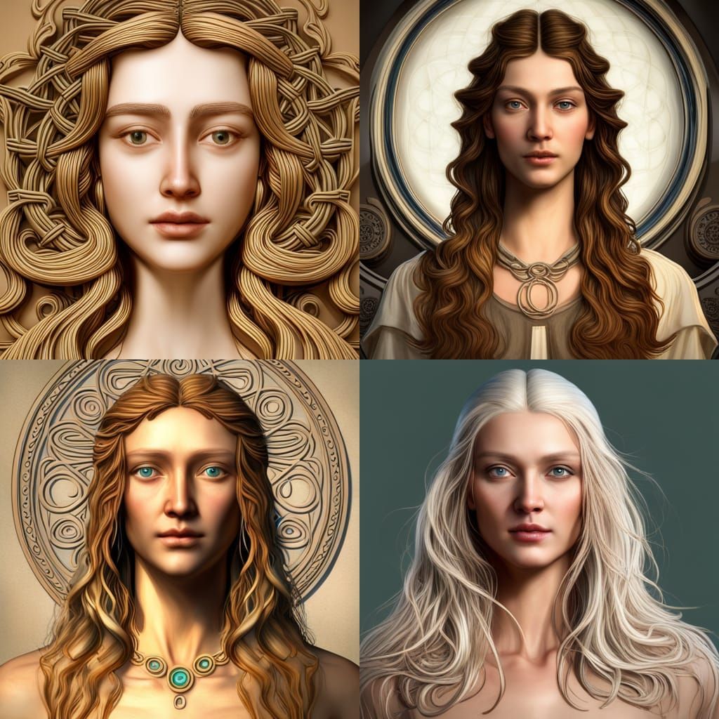 Vitruvian Woman in Celtic Graffiti Style