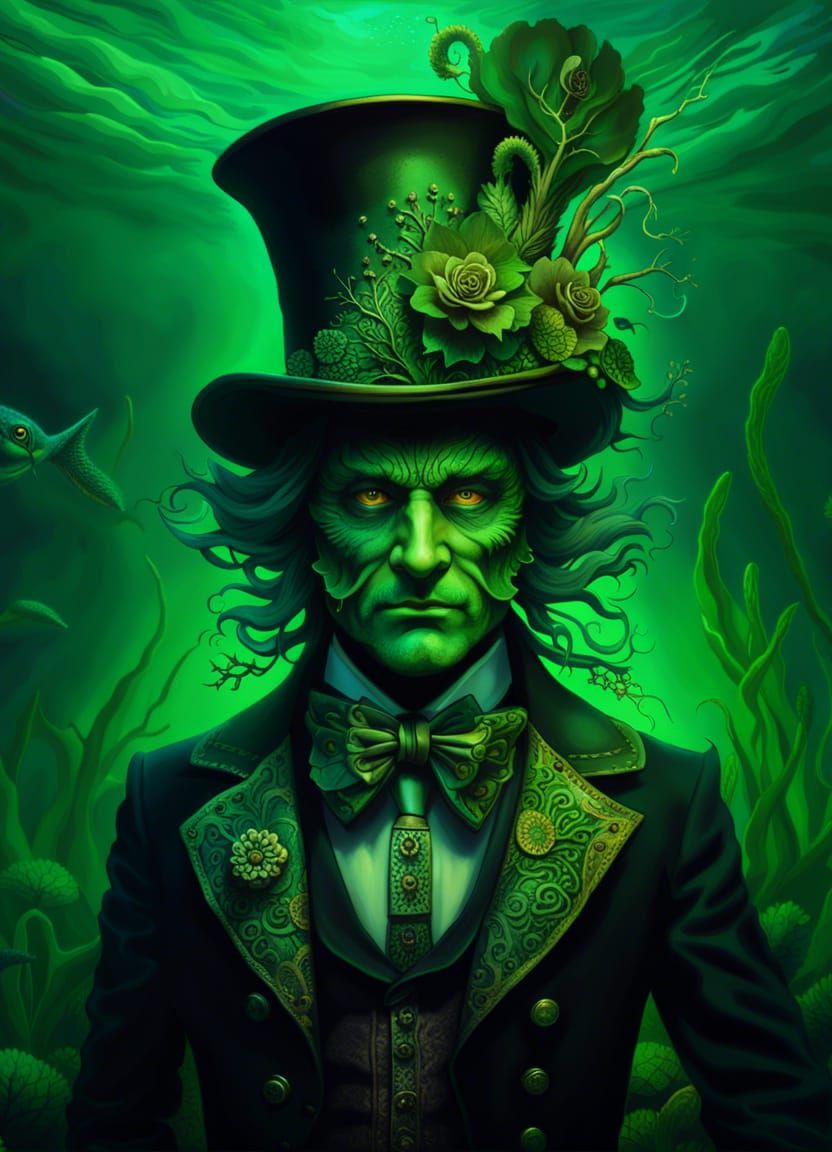 Eerie Vodník Portrait in Dark Fantasy Style