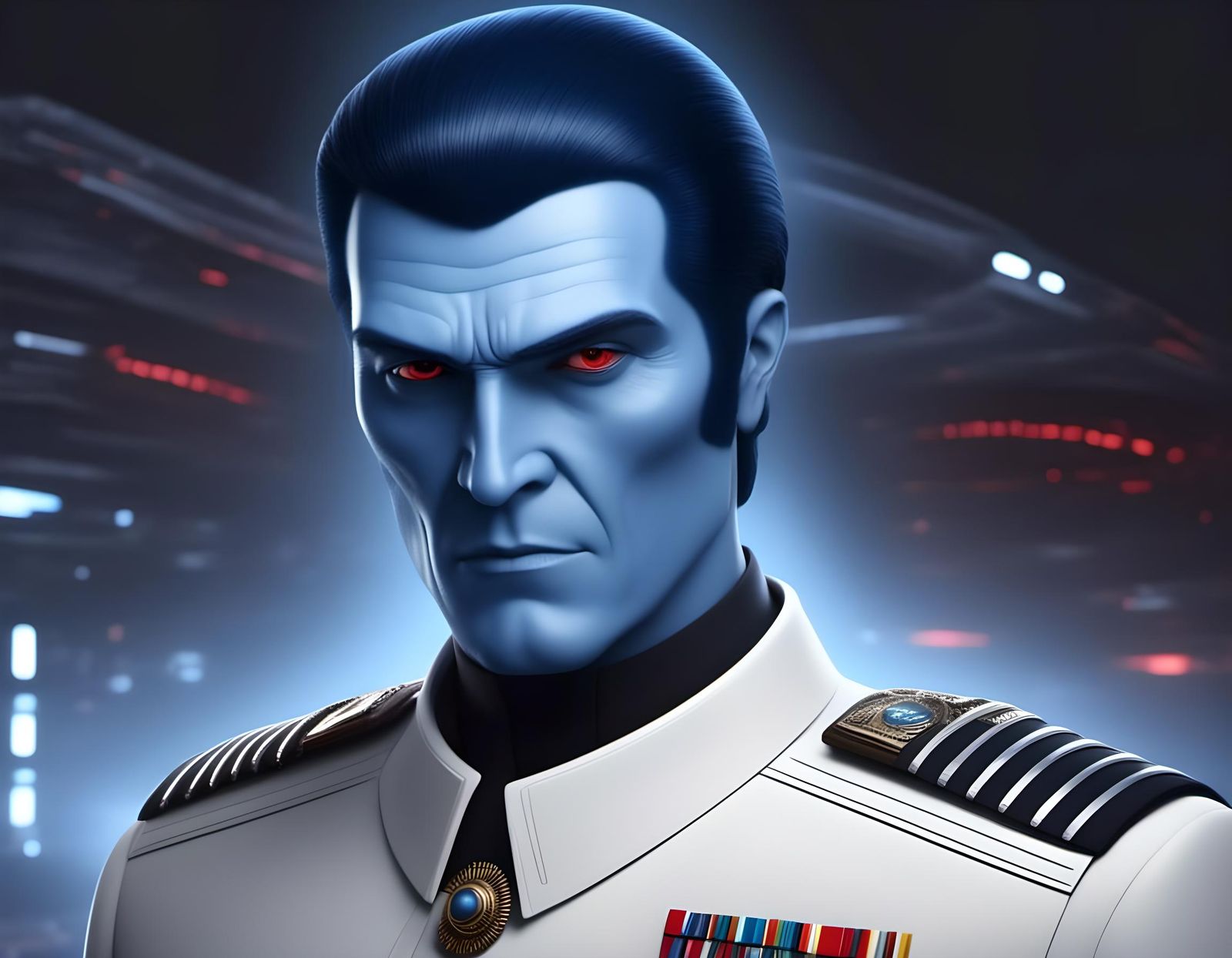 Grand Admiral Thrawn in 8K CGI Style
