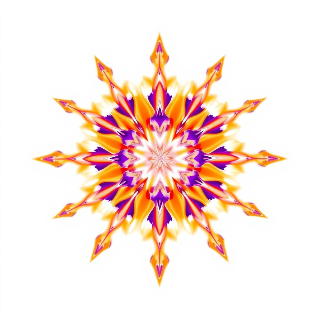 Psychedelic Fractal Pattern in Pop Art Style