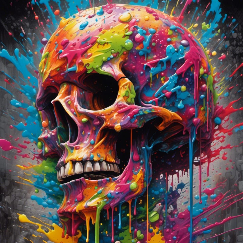 Colorful Graffiti Art Exploring Mental Health