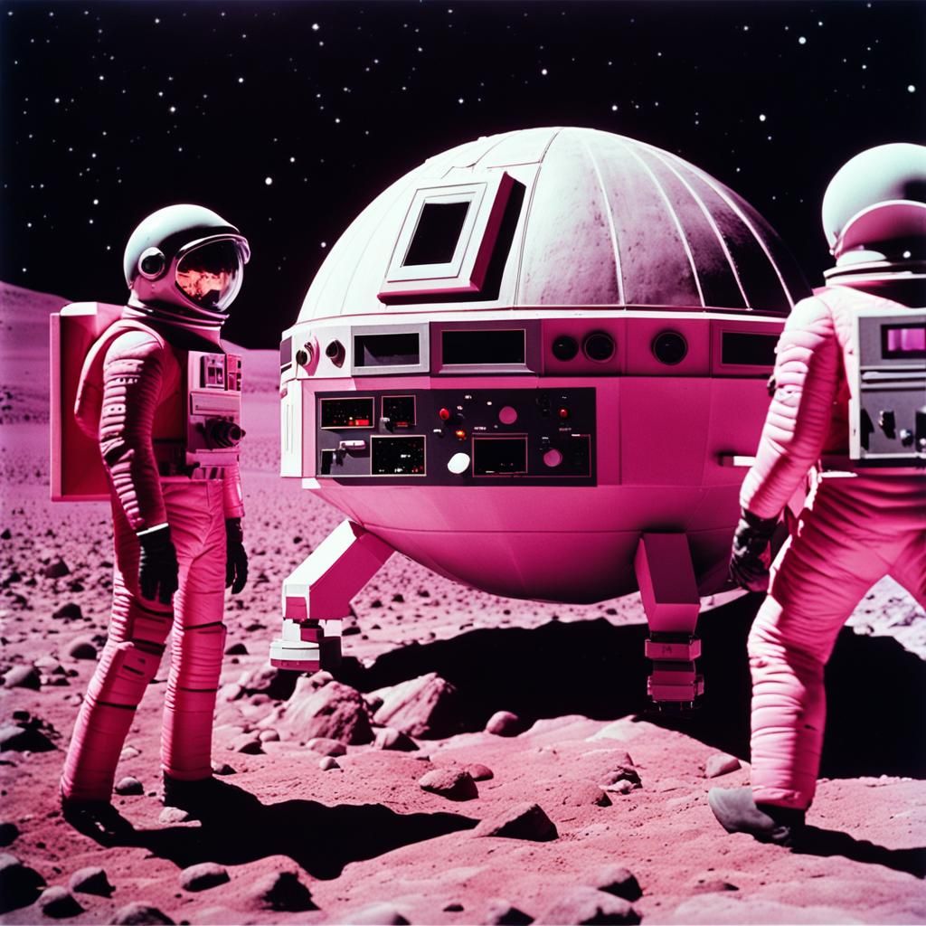 Moonbase Alpha: Commander Koenig and Pink Martians