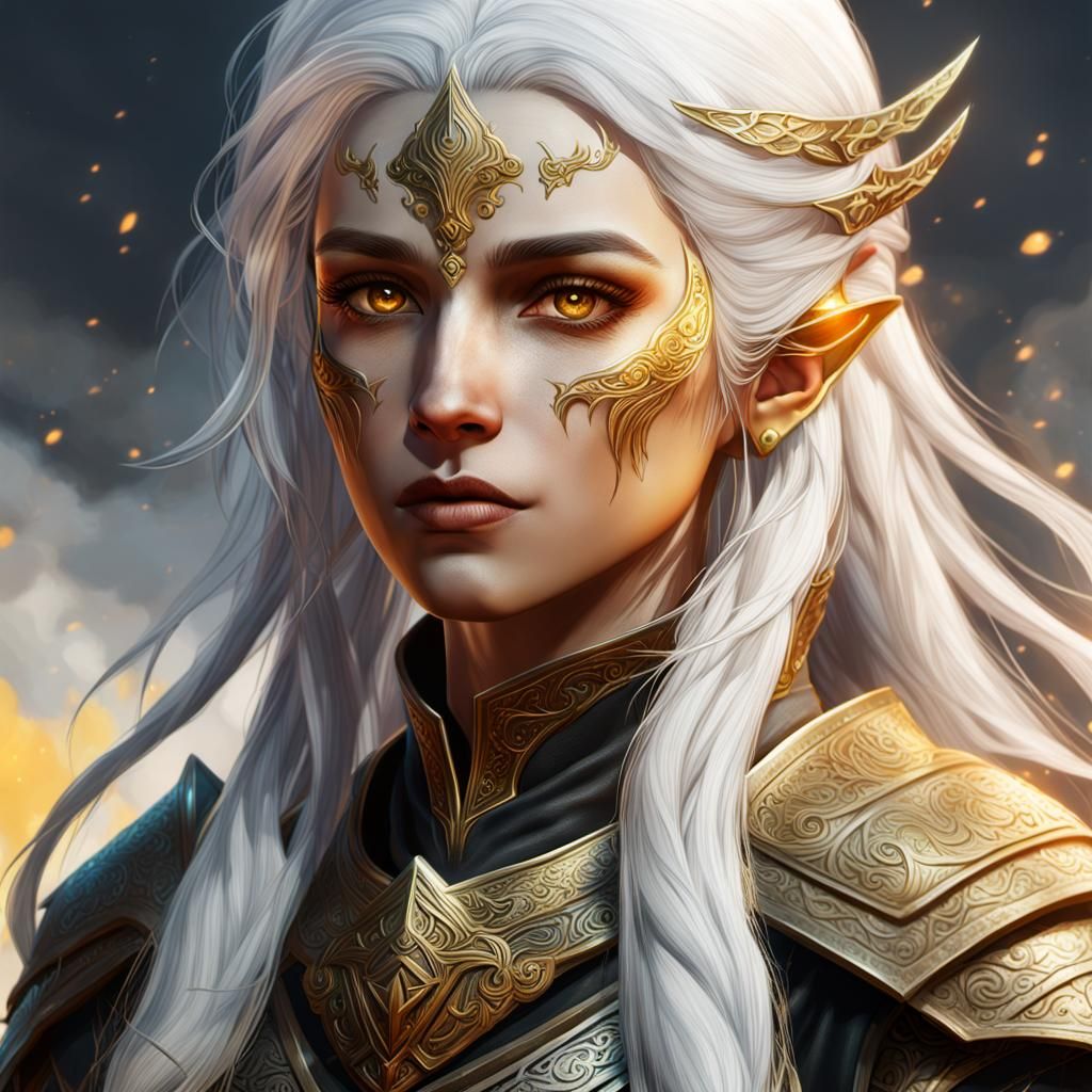 Detailed Thalmor Female Portrait in Hyperrealistic Style