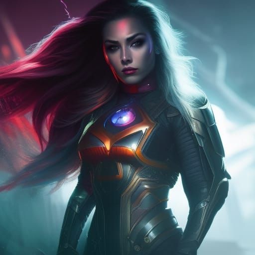 Harley Quinn in a Dramatic, Hyperrealistic Style