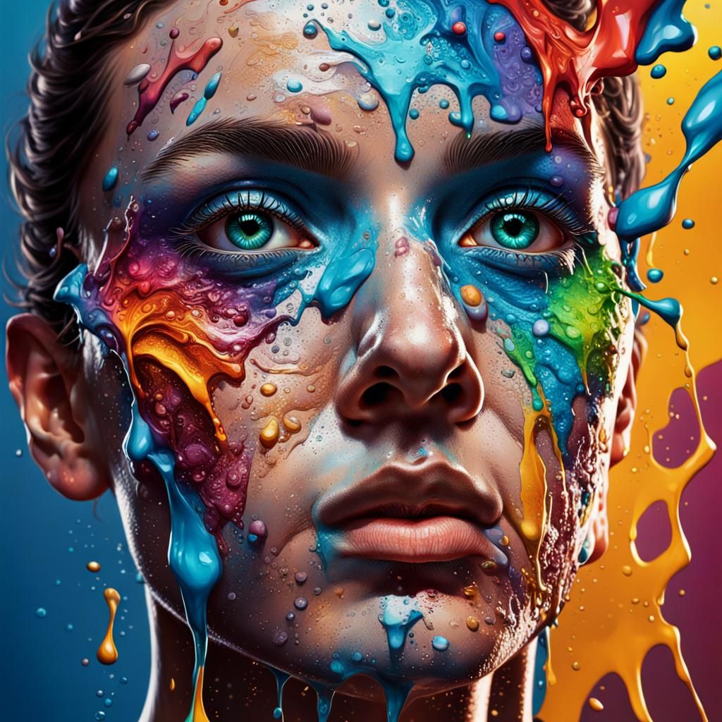 Intricately Detailed Portrait in Splash Art Style