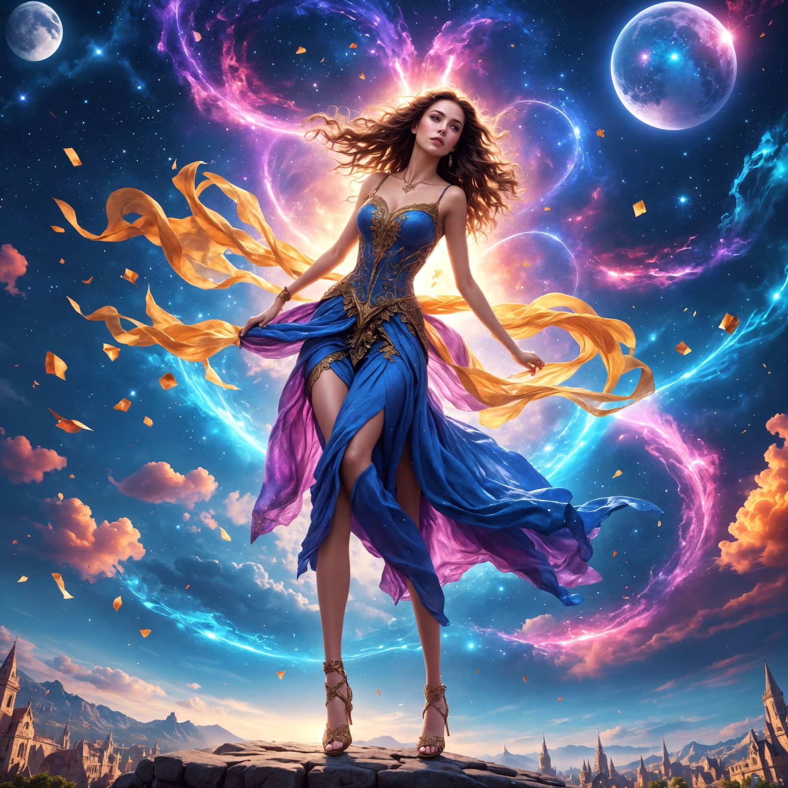 Fantasy Couple in Love: Detailed Matte Painting