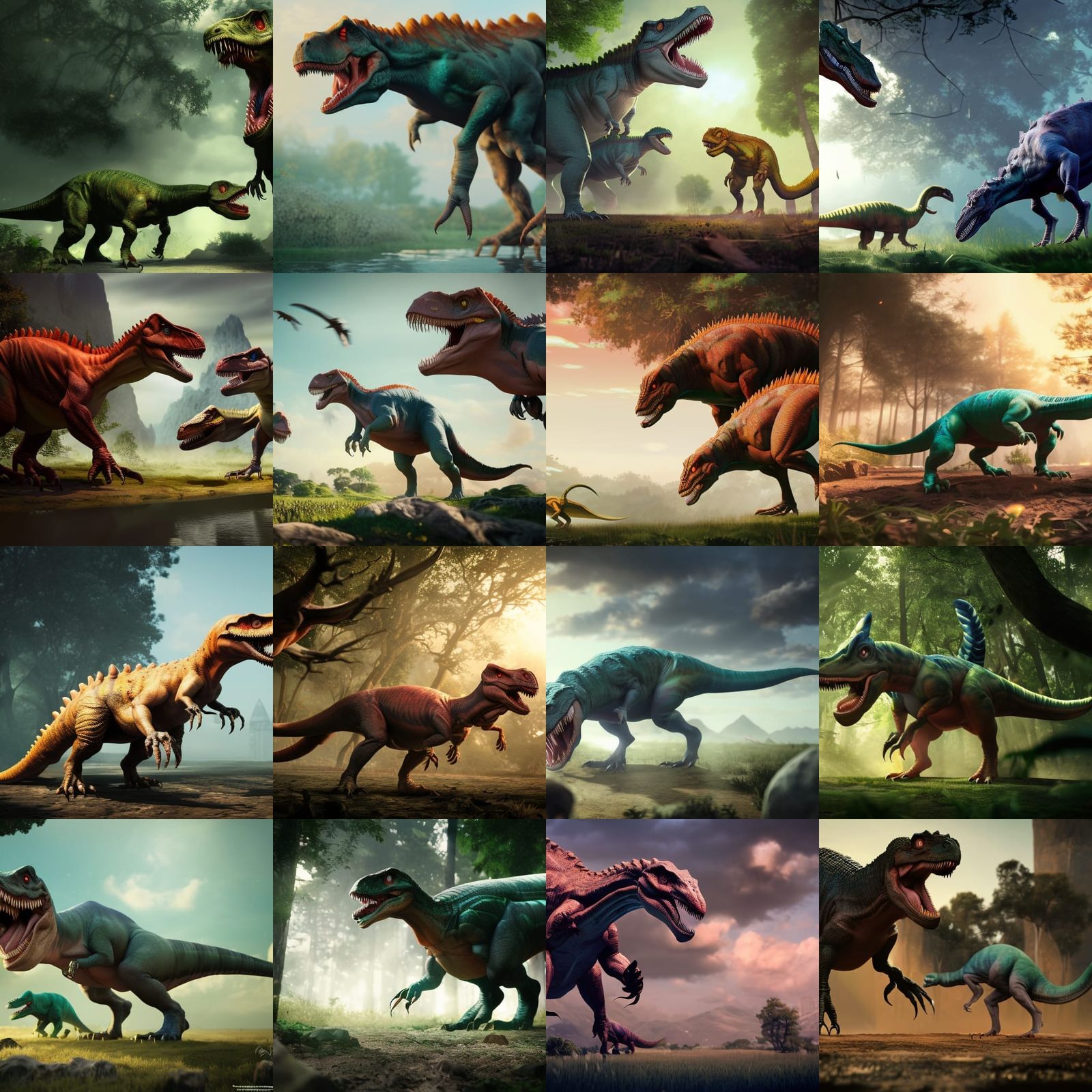 Mutant Dinosaurs in a New Era: Anime-Inspired Visual