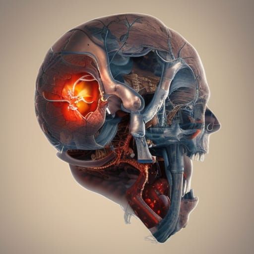 Mechanical Arms Treat Biological Heart: Detailed Concept Art