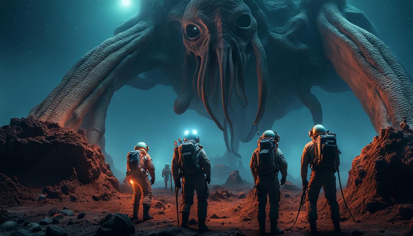 Astronauts Discover Colossal Cthulhu Skull on Planetoid