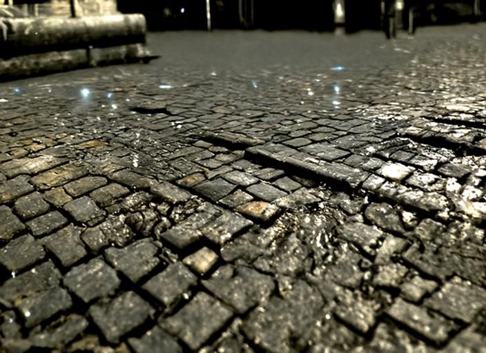 Nighttime Gothic City Street in Unreal Engine