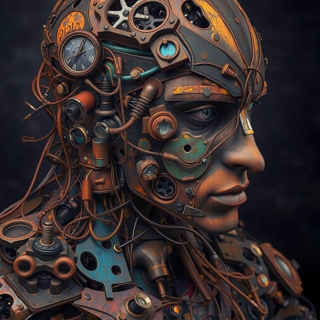 Grimy Industrial Cyborg