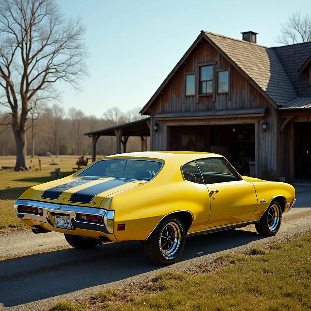 1970 Buick Skylark GSX in Hyperrealistic Automotive Style