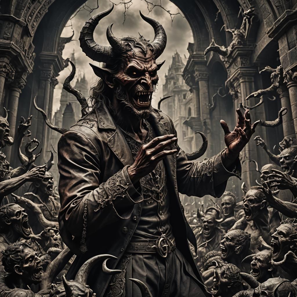 The devil singing before he heads to Earth for a visit