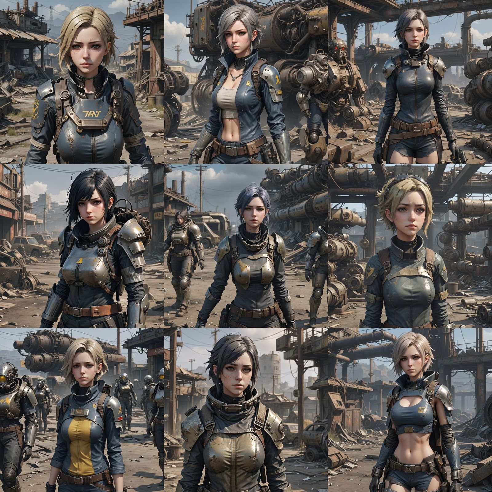 Detailed Emo Female Character in Fallout Series