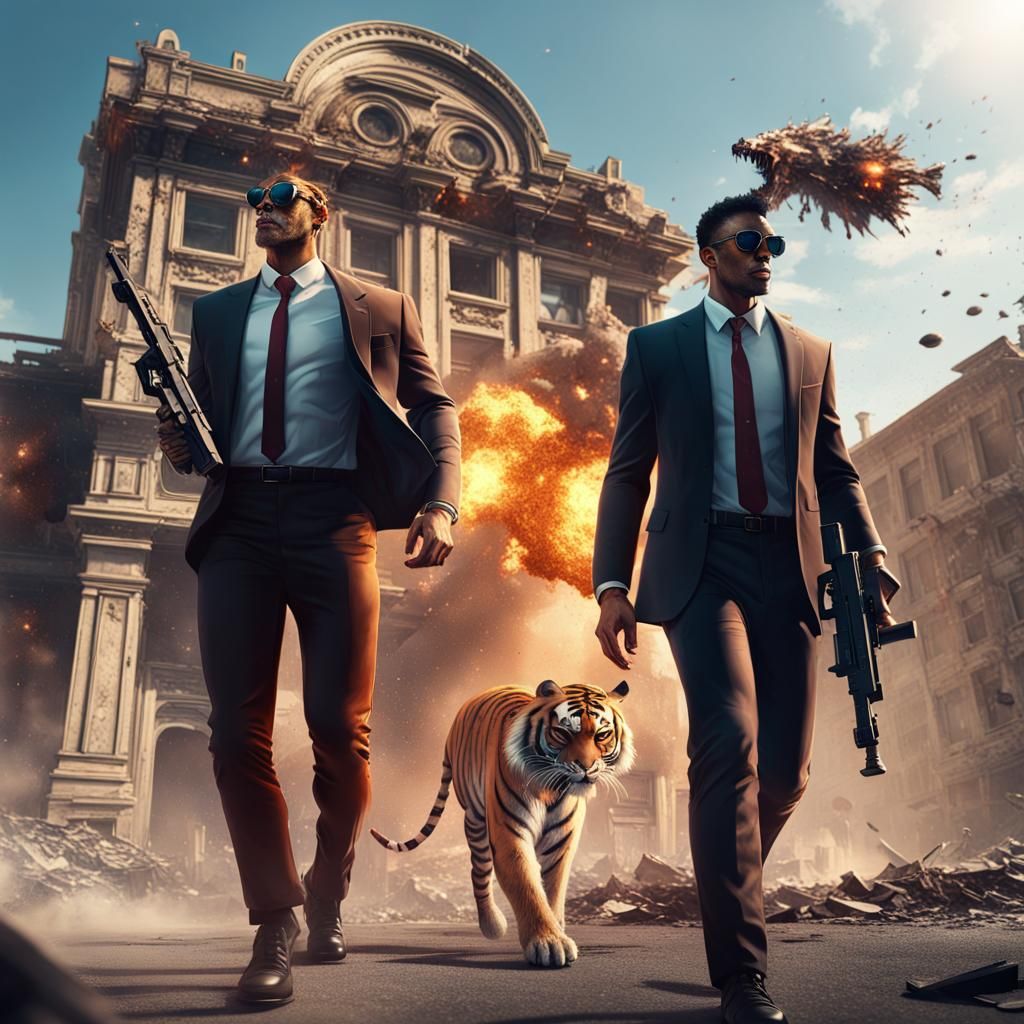 Tigers in Suits: Explosive Action Scene