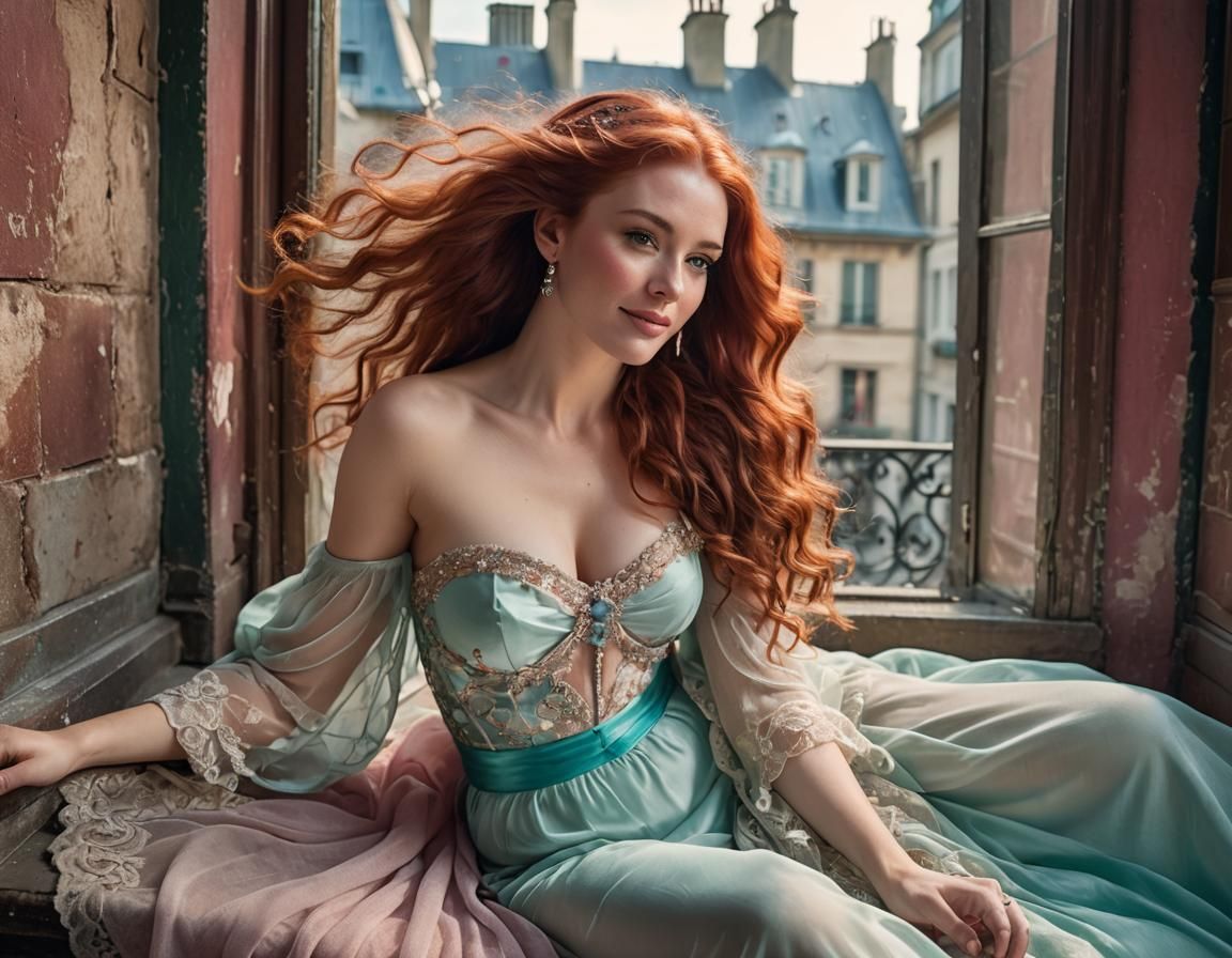 Provocative Bordello Portrait in 1900s Photographic Style