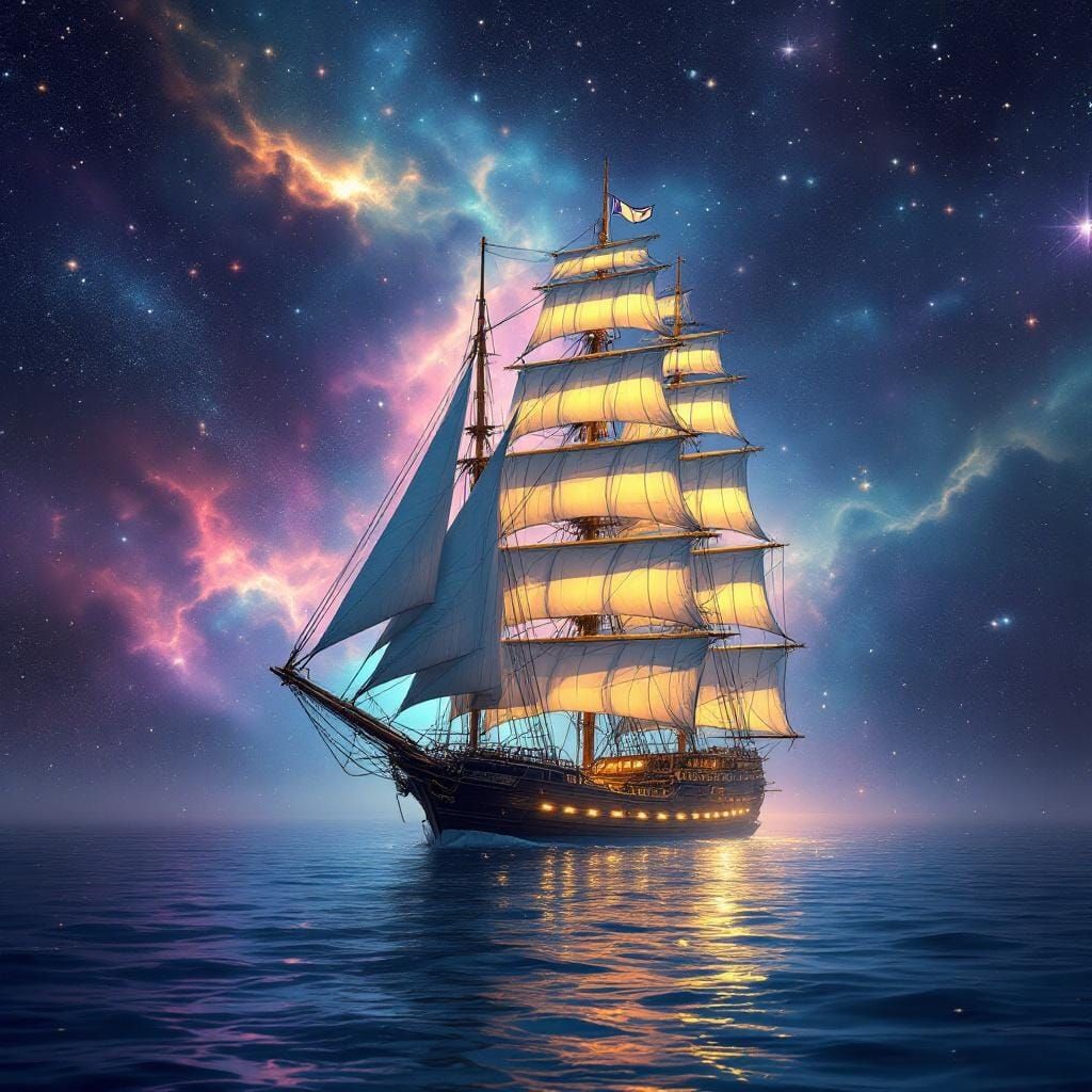 Cosmic Sailing Ship Navigates the Universe
